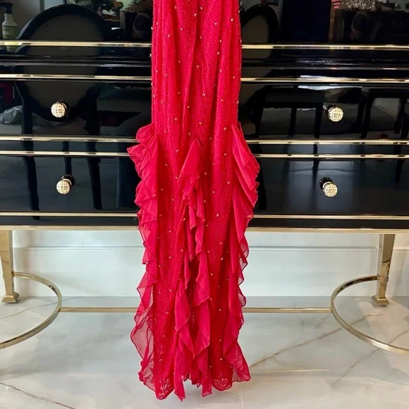 chinese dress ladies Gloriana Halter Maxi Dress Red main image 1